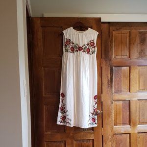 TRF Zara Long Boho Embroidered Dress